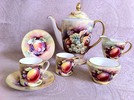 Thumbnail Yellow Plum - Coffee cups and suacers set